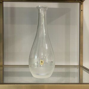 Eisch Etched Leaf Glass Wine Decanter 11.5" Vintage